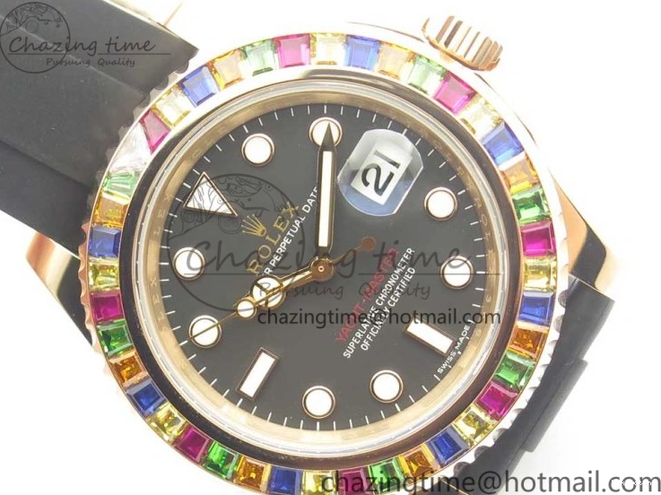 Noob Extra Edition (Free Black Strap) Yacht-Master Rubber 904L On Strap 116695SATS 40 Best 1:1 Case 1231